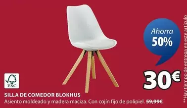 Oferta de Silla De Comedor Blokhus por 30€ en JYSK