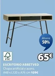 Oferta de Escritorio Abbetved por 65€ en JYSK