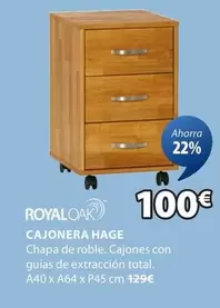 Oferta de Royal Oak - Cajonera Hage por 100€ en JYSK