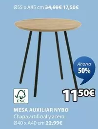 Oferta de Mesa Auxiliar Nybo por 11,5€ en JYSK