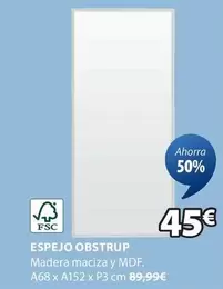 Oferta de Espejo Obstrup por 45€ en JYSK