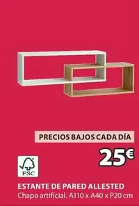 Oferta de Estante De Pared Allested por 25€ en JYSK