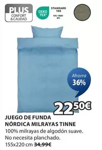 Oferta de Plus - Juego De Funda Nordica Milrayas Tinne por 22,5€ en JYSK