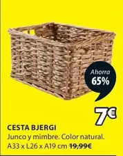 Oferta de Mimbre - Cesta Bjergi por 7€ en JYSK