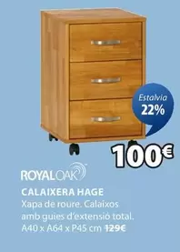 Oferta de Royal Oak - Calaixera Hage por 100€ en JYSK