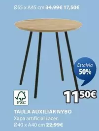 Oferta de Acer - Taula Auxiliar Nybo por 11,5€ en JYSK