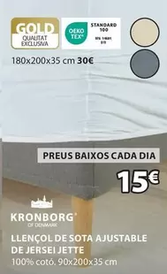 Oferta de Kronborg - Llençol De Sota Ajustable De Jersei Jette por 15€ en JYSK