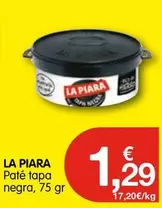 Oferta de La Piara - Paté Tapa Negra por 1,29€ en CashDiplo