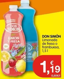 Oferta de Don Simón - Limonada De Fresa O Frambuesa por 1,19€ en CashDiplo