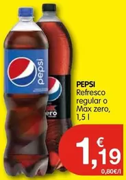 Oferta de Pepsi - Refresco Regular O Max Zero por 1,19€ en CashDiplo