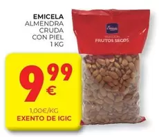 Oferta de Emicela - Almendra Cruda Con Piel por 9,99€ en CashDiplo