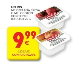 Oferta de Helios - Mermelada Fresa O Melocoton Porciones por 9,99€ en CashDiplo