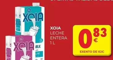 Oferta de Xoia - Leche Entera por 0,83€ en CashDiplo