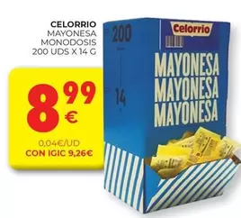 Oferta de Celorrio - Mayonesa Monodosis por 8,99€ en CashDiplo