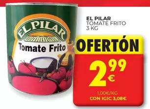 Oferta de El pilar - Tomate Frito por 2,99€ en CashDiplo