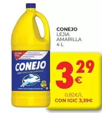 Oferta de Conejo - Lejia Amarilla por 3,29€ en CashDiplo