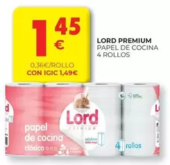 Oferta de Premium - Papel De Cocina 4 Rollos por 1,45€ en CashDiplo