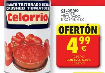 Oferta de Celorrio - Tomate Triturado por 4,99€ en CashDiplo