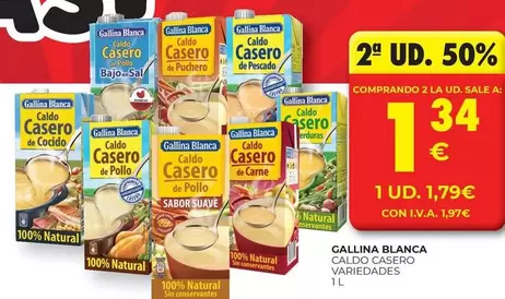 Oferta de Gallina Blanca - Caldo Casero por 1,79€ en CashDiplo