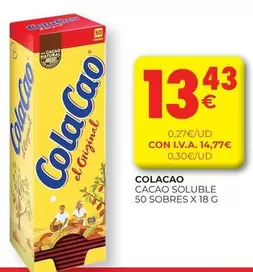 Oferta de Cola Cao - Cacao Soluble por 13,43€ en CashDiplo