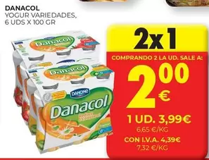 Oferta de Danone - Danacol Yogur por 2€ en CashDiplo