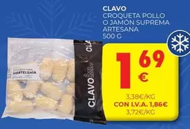 Oferta de Clavo - Clavo Croqueta Pollo O Jamon Suprema por 1,69€ en CashDiplo