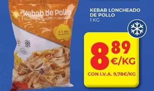 Oferta de Kebab Loncheado De Pollo por 8,89€ en CashDiplo