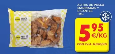 Oferta de Uvesa - Alitas De Pollo Marinadas Y Picantes por 5,95€ en CashDiplo