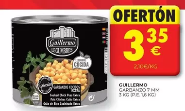 Oferta de Guillermo - Garbanzo 7 Mm por 3,35€ en CashDiplo