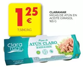 Oferta de Claro - Migas De Atun En Aceite Girasol por 1,25€ en CashDiplo