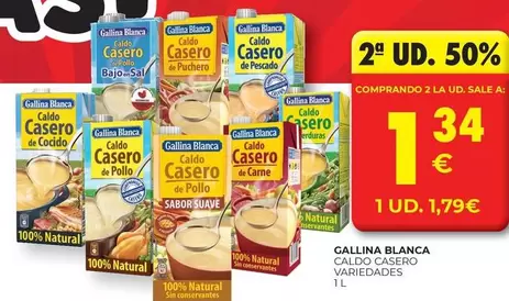 Oferta de Gallina Blanca - Caldo Casero por 1,79€ en CashDiplo