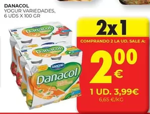 Oferta de Danone - Danacol Yogur por 2€ en CashDiplo