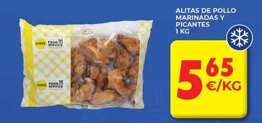 Oferta de Uvesa - Alitas De Pollo Marinadas Y Picantes por 5,65€ en CashDiplo