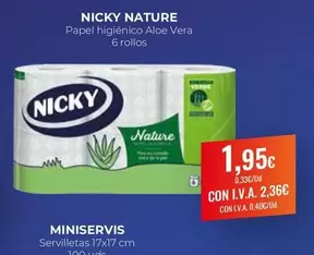 Oferta de Nicky - Papel Higiénico Aloe Vera por 1,95€ en CashDiplo