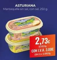 Oferta de Central Lechera Asturiana - Mantequilla Sin Sal, Con Sal por 2,73€ en CashDiplo