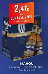 Oferta de Mahou - Cerveza 0,0% Tostada por 2,99€ en CashDiplo