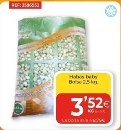 Oferta de Habas Baby Bolsa por 3,52€ en CashDiplo