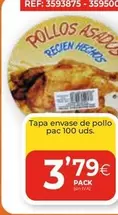 Oferta de Tapa Envase De Pollo por 3,79€ en CashDiplo