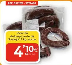 Oferta de Morcilla Dulce/picante De Noalejo por 4,1€ en CashDiplo