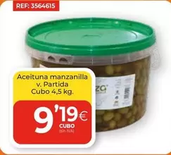 Oferta de Manzanilla - Aceituna  V. Partida Cubo por 9,19€ en CashDiplo