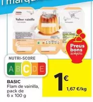 Oferta de Basic -  Flam De Vainilla por 1€ en Caprabo