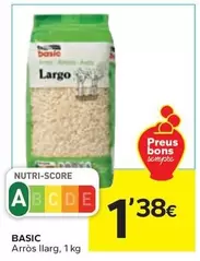 Oferta de Basic - Arròs Llarg por 1,38€ en Caprabo