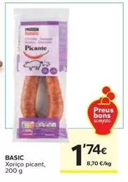 Oferta de Basic - Xorico Picant por 1,74€ en Caprabo