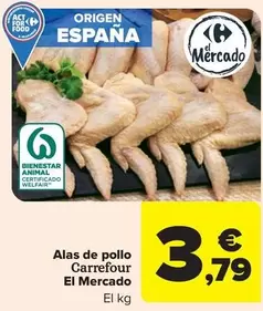 Oferta de Carrefour - Alas De Pollo/ El Mercado por 3,79€ en Carrefour Market