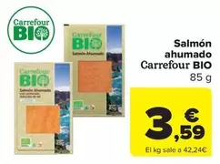 Oferta de Carrefour Bio - Salmon Ahumado por 3,59€ en Carrefour Market