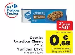 Oferta de Carrefour - Cookies Classic por 1,37€ en Carrefour Market