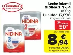 Oferta de Nestlé - Leche Infantil Nidina  por 17,89€ en Carrefour Market