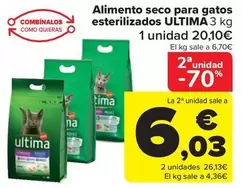 Oferta de Última - Alimento Seco Para Gatos Esterilizados por 20,1€ en Carrefour Market