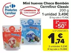 Oferta de Carrefour - Mini Huevos Choco Bombon Classic por 3,49€ en Carrefour Market