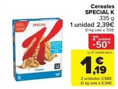 Oferta de Kellogg's - Cereales Special K por 2,39€ en Carrefour Market